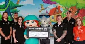 Sharks Donation Milestone with Charity Partner Gold Coast Hospital Foundation