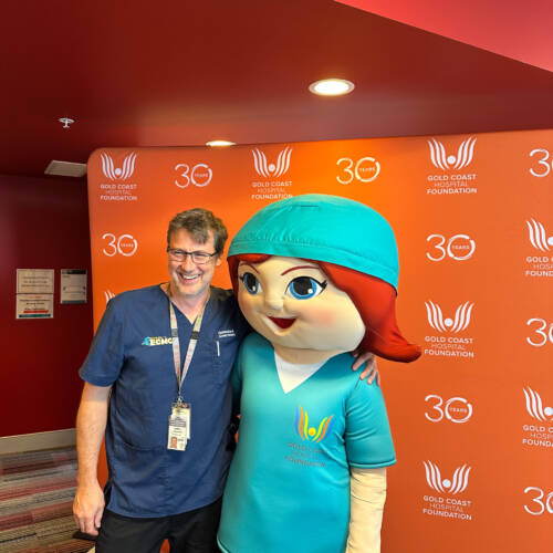 Dr James Winearls and Betty Get Better at The Gold Coast Hospital Foundation's Valentines Day Donor Impact event.