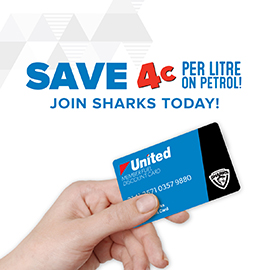 Southport Sharks Member Benefits with United